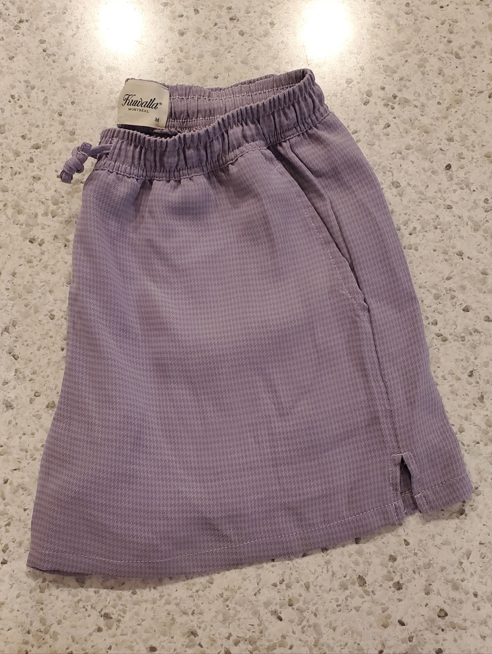 Kuwalla Medium Wide Leg Shorts Lilac Purple Lightweight casual High Waisted Boho